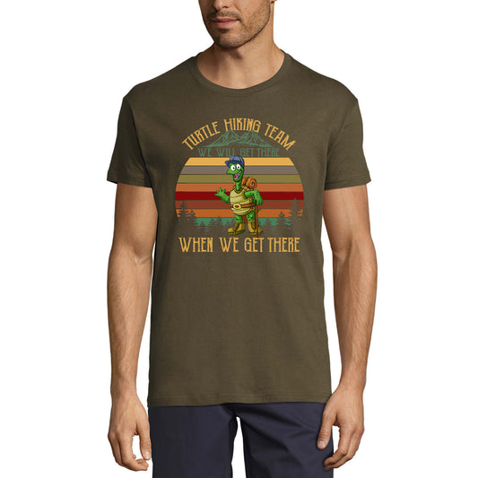 ULTRABASIC Men's T-Shirt Turtle Hiking Team - Mountain Hiker Tee Shirt