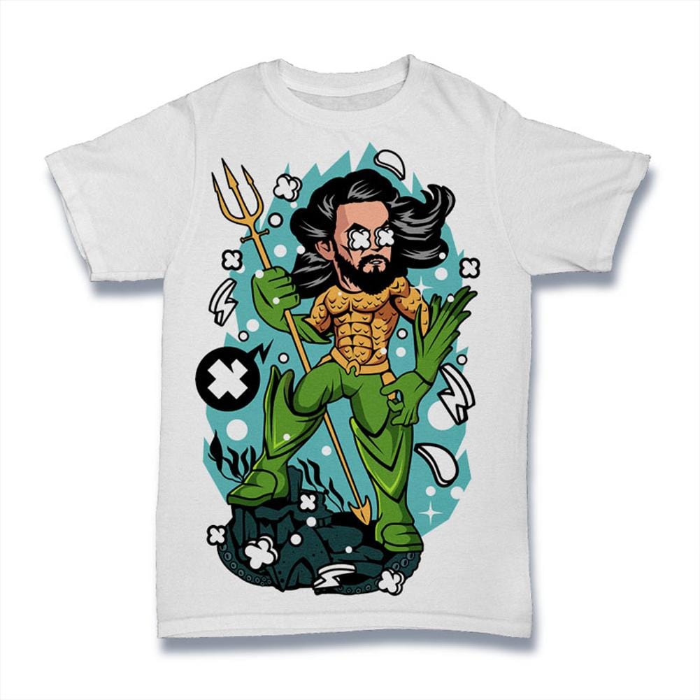 ULTRABASIC Men's T-Shirt Leader of The Underwater Kingdom - Superhero Shirt aquaman tee shirt jason mamoa figure aqua movie election gifts tshirt novelty vintage t shirts movie metal posiden trident weapon superman justice league merchandise popfunk green lantern hippolyta women tees teen titans flash comic red lantern mera