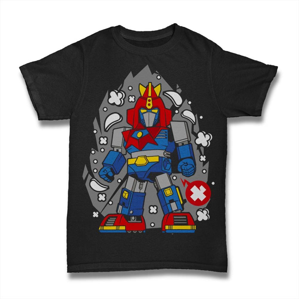 ULTRABASIC Men's T-Shirt Robot Machine L V - V Figure - Graphic Printed Shirt  voltes v voltus 5 five trippie redd yeezus action figure undertale robot 40th anniversary bandai voltez v blu ray diecast election game edition volta v boy black man 3d machine sport apparel 3d cotton women happy shop smith woman comfortable