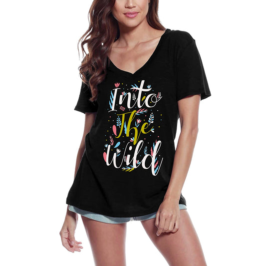 T-shirt ULTRABASIC pour femmes Into The Wild - T-shirt graphique avec citation inspirante