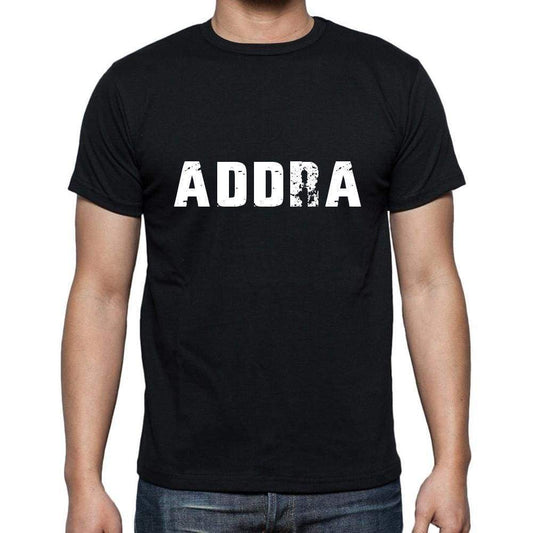 Addra Mens Short Sleeve Round Neck T-Shirt 5 Letters Black Word 00006 - Casual