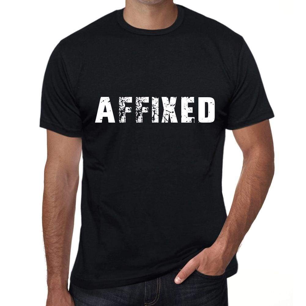 Affixed Mens Vintage T Shirt Black Birthday Gift 00555 - Black / Xs - Casual