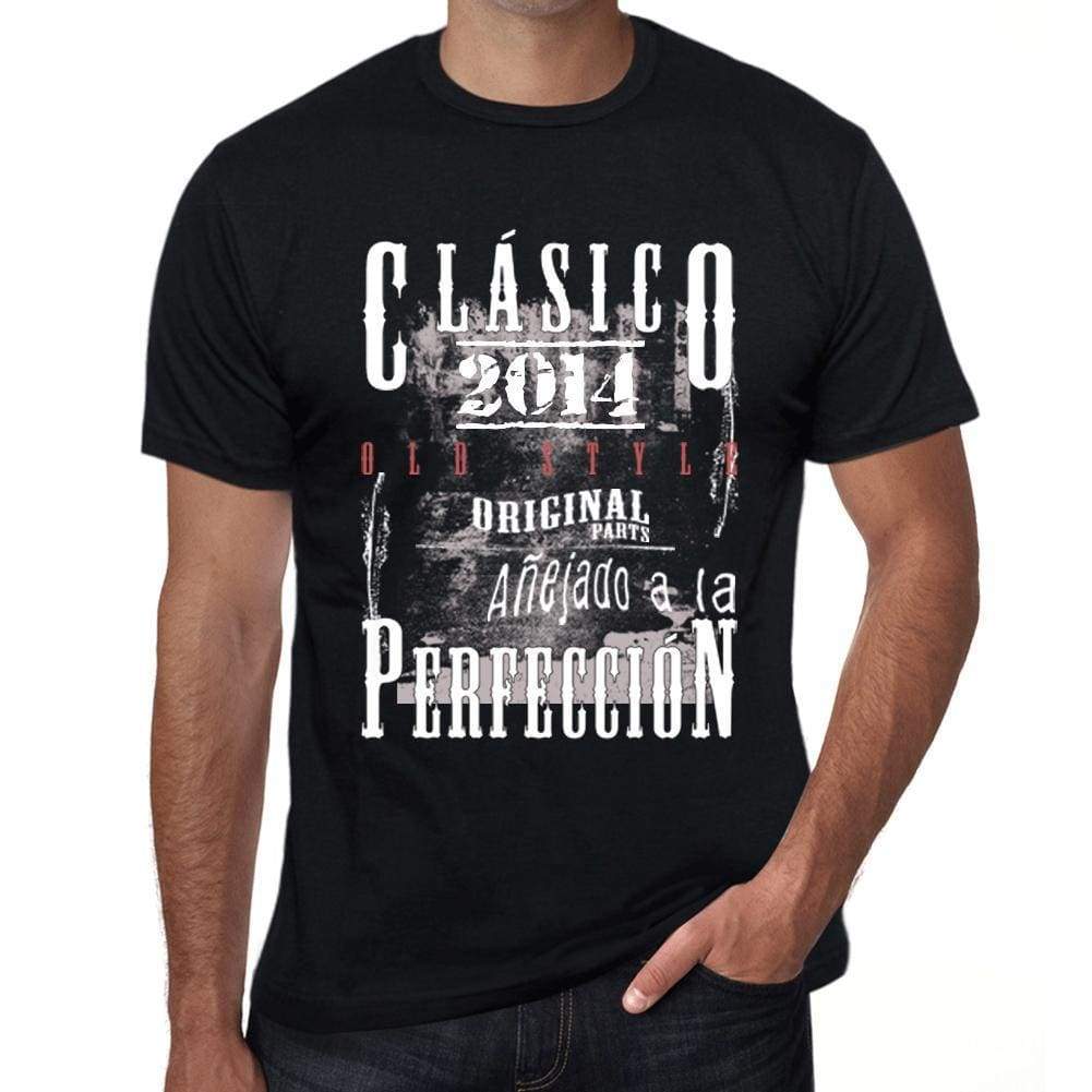 Aged To Perfection, Spanish, 2014, Black, Men's Short Sleeve Round Neck T-shirt, gift t-shirt 00359 - Ultrabasic