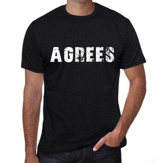 Agrees Mens Vintage T Shirt Black Birthday Gift 00554 - Black / Xs - Casual