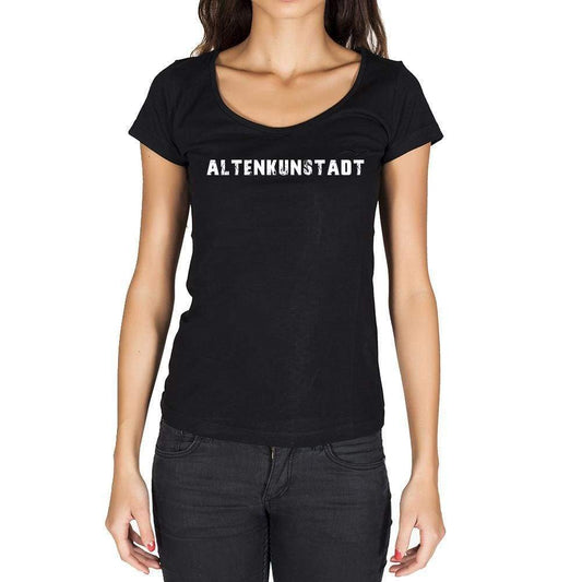 Altenkunstadt German Cities Black Womens Short Sleeve Round Neck T-Shirt 00002 - Casual