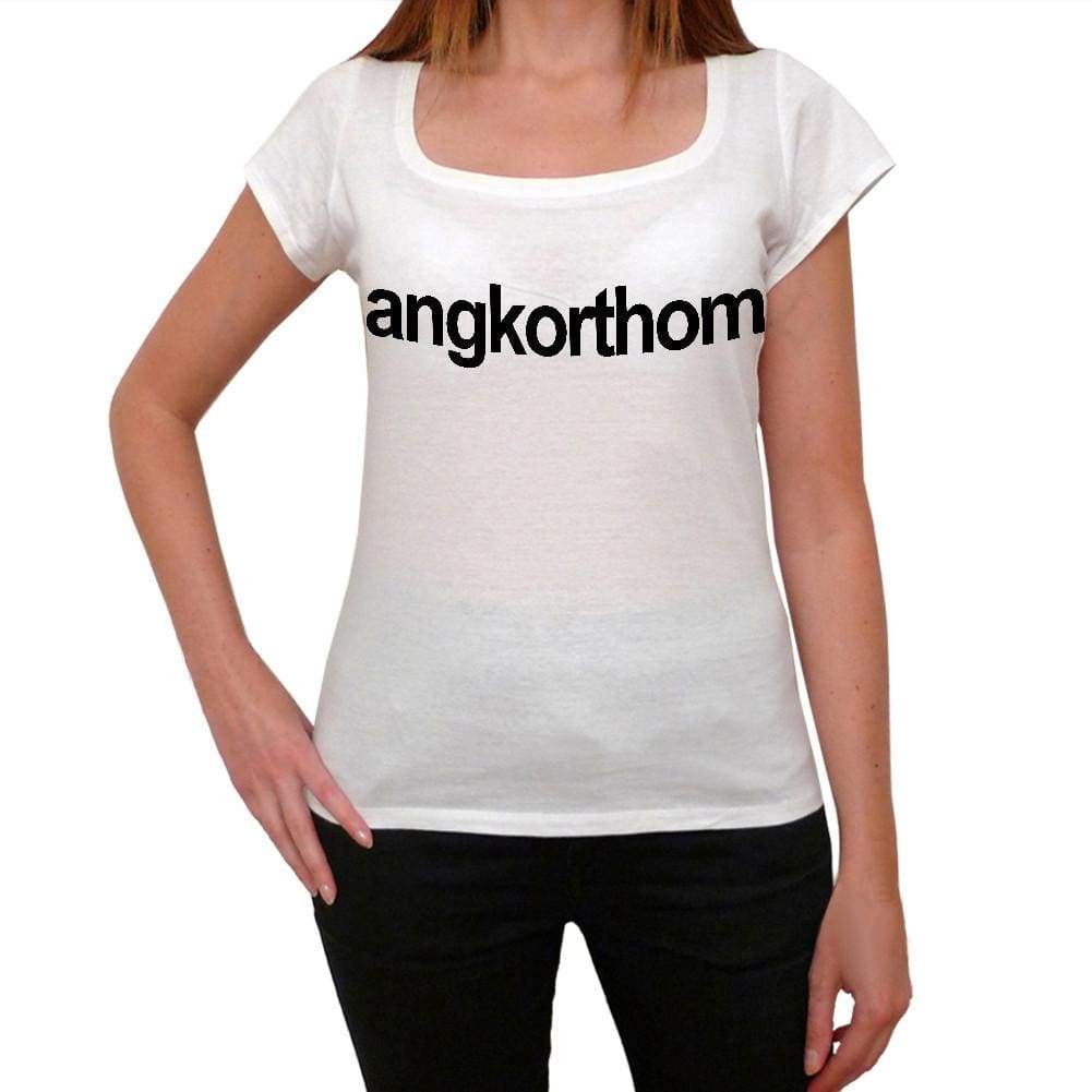 Angkor Thom Tourist Attraction <span>Women's</span> <span><span>Short Sleeve</span></span> Scoop Neck Tee 00072 - ULTRABASIC