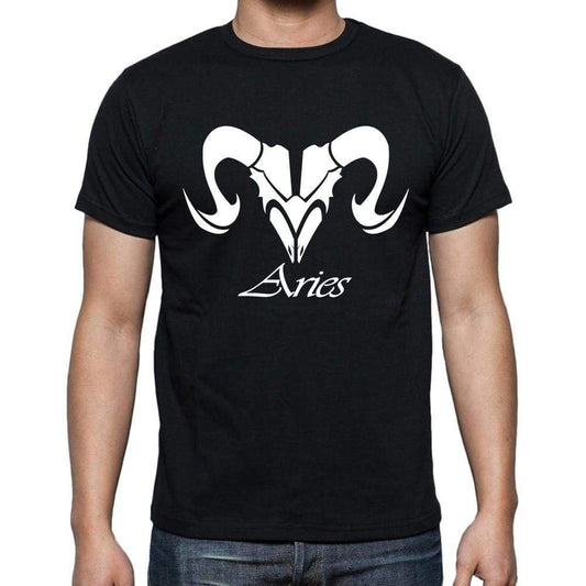 Aries Tribal Tattoo 2 Black Gift T Shirt Mens Tee Black 00166