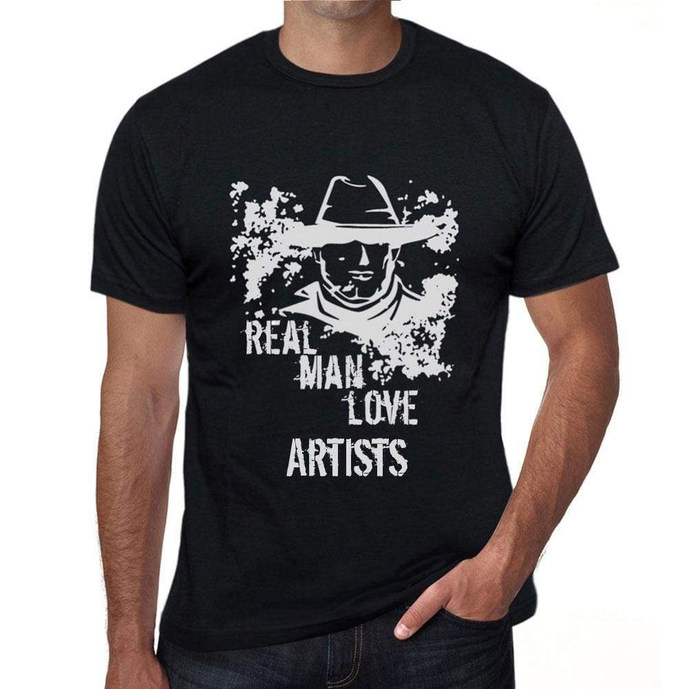 Artists Real Men Love Artists Mens T Shirt Black Birthday Gift 00538 - Black / Xs - Casual