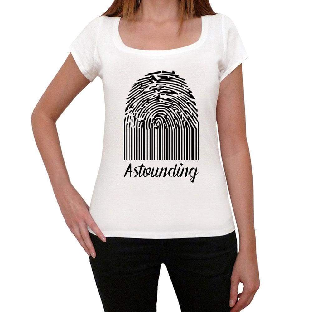 Astounding Fingerprint White Womens Short Sleeve Round Neck T-Shirt Gift T-Shirt 00304 - White / Xs - Casual