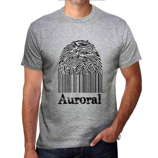 Auroral Fingerprint, Grey, Men's Short Sleeve Round Neck T-shirt, gift t-shirt 00309 - Ultrabasic