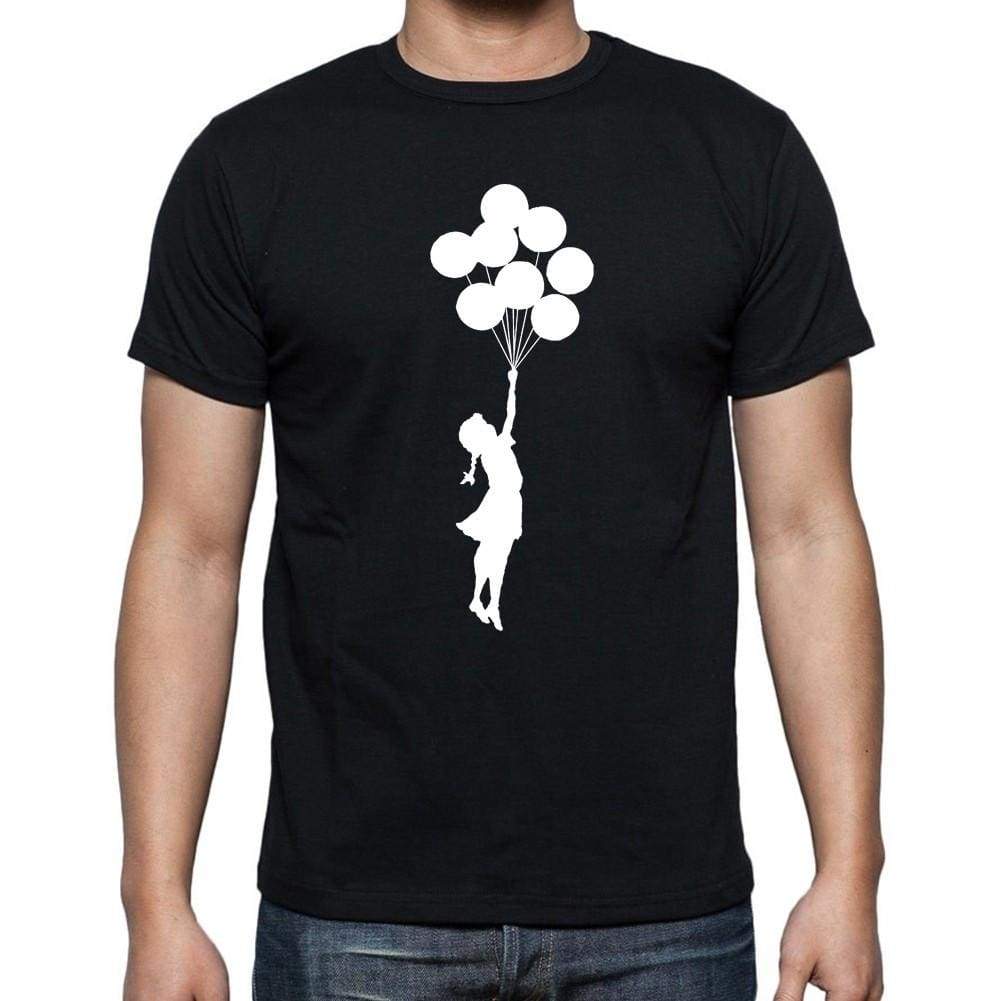 Balloon Girl Black Gift Tshirt Mens Tee Black 00191