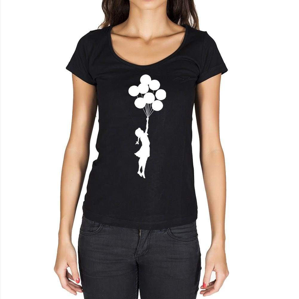 Balloon Girl Black Gift Tshirt Black Womens T-Shirt 00190