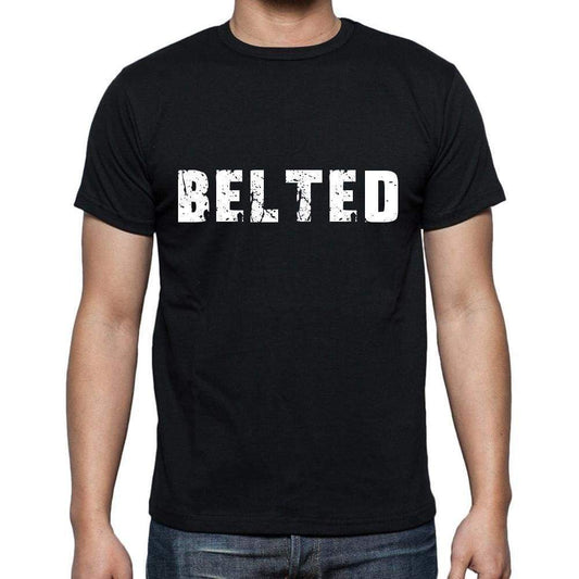 Belted Mens Short Sleeve Round Neck T-Shirt 00004 - Casual