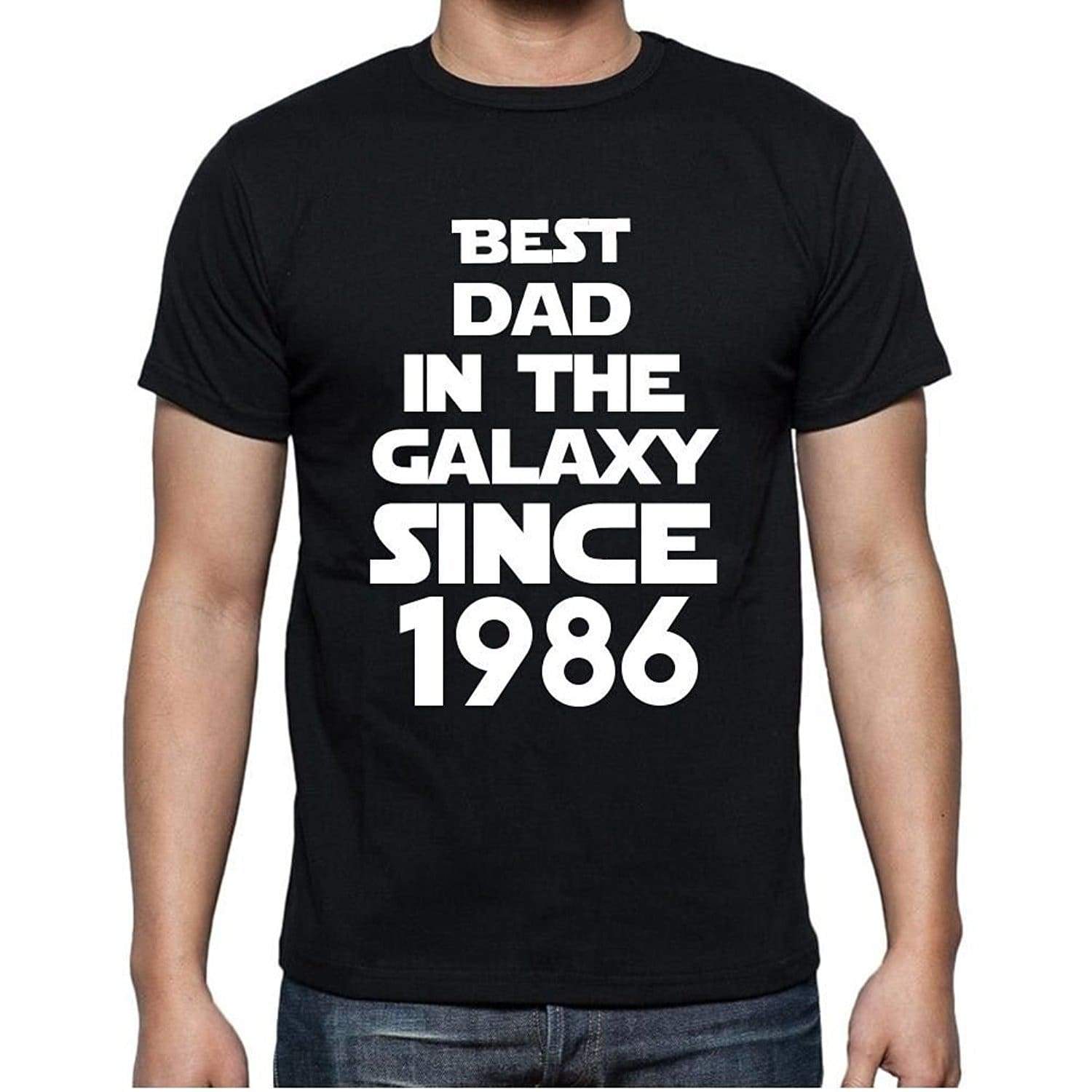 Best Dad 1986 Best Dad Mens T Shirt Black Birthday Gift 00112 - Black / Xs - Casual