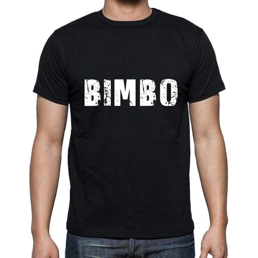 bimbo <span>Men's</span> <span>Short Sleeve</span> <span>Round Neck</span> T-shirt , 5 letters Black , word 00006 - ULTRABASIC