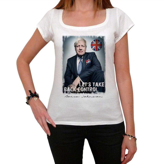 Boris Johnson Brexit Tshirt Womens Short Sleeve Scoop Neck Tee 00231