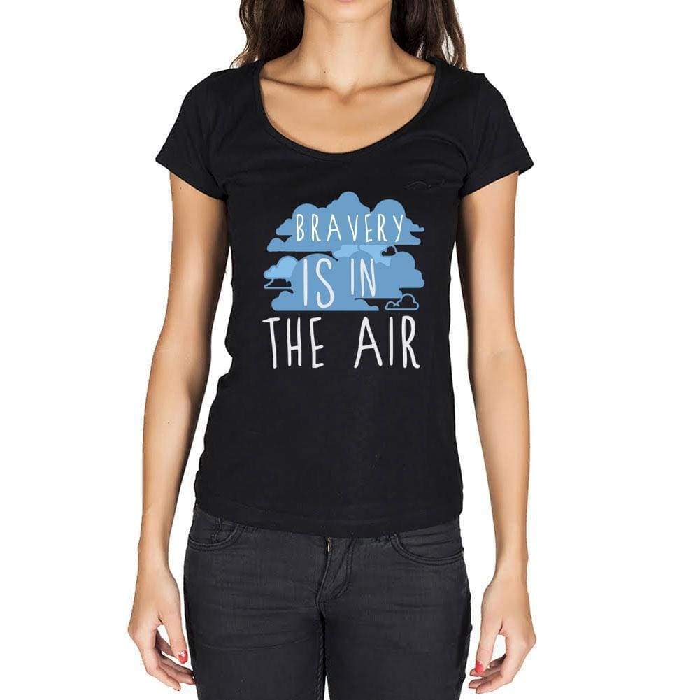 Bravery In The Air Black Womens Short Sleeve Round Neck T-Shirt Gift T-Shirt 00303 - Black / Xs - Casual