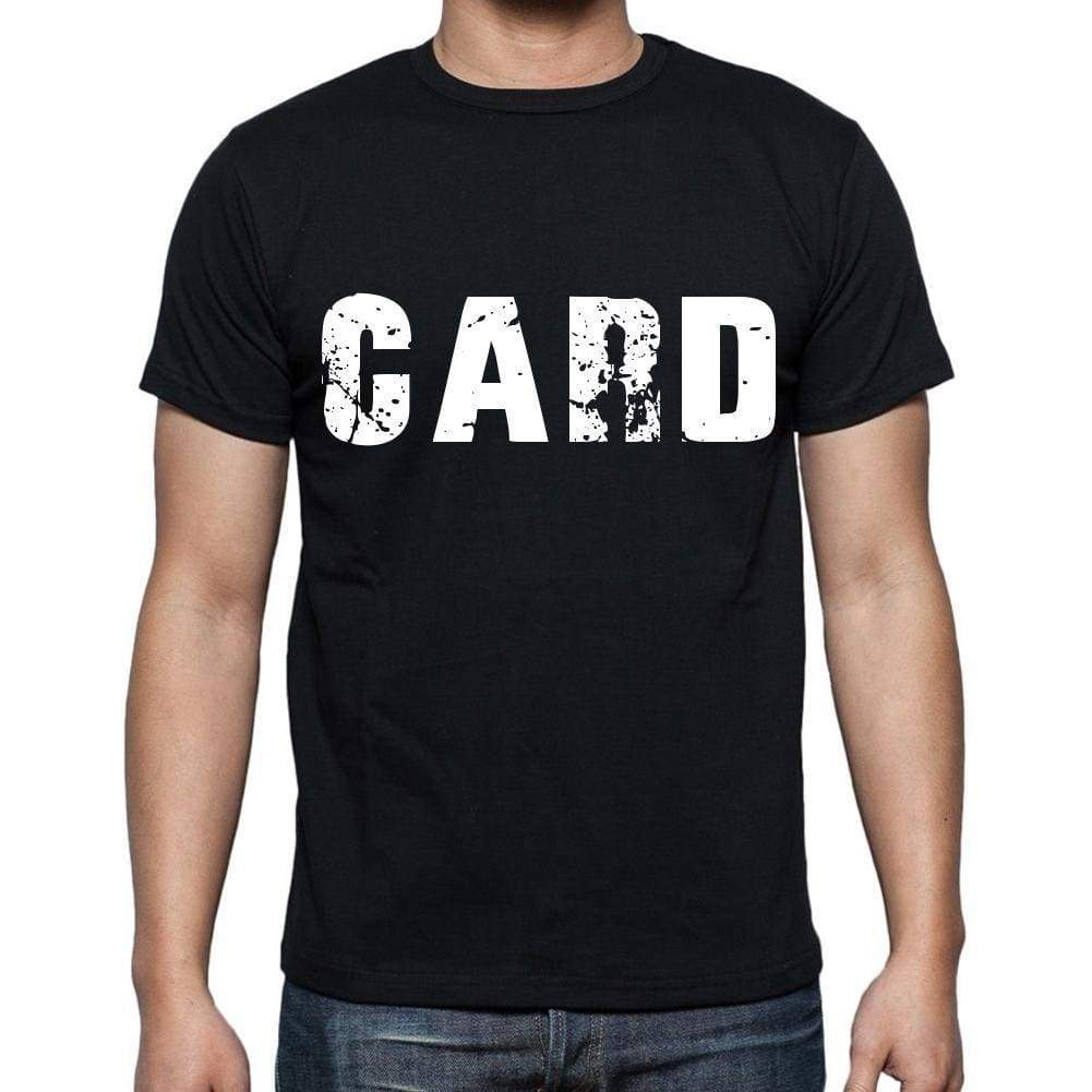 Card Mens Short Sleeve Round Neck T-Shirt Black T-Shirt En