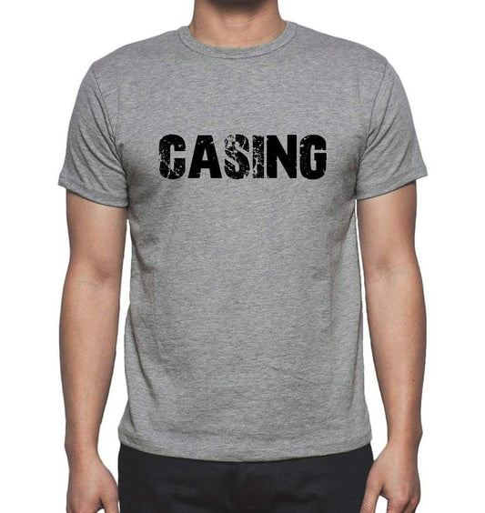 Casing Grey Mens Short Sleeve Round Neck T-Shirt 00018 - Grey / S - Casual