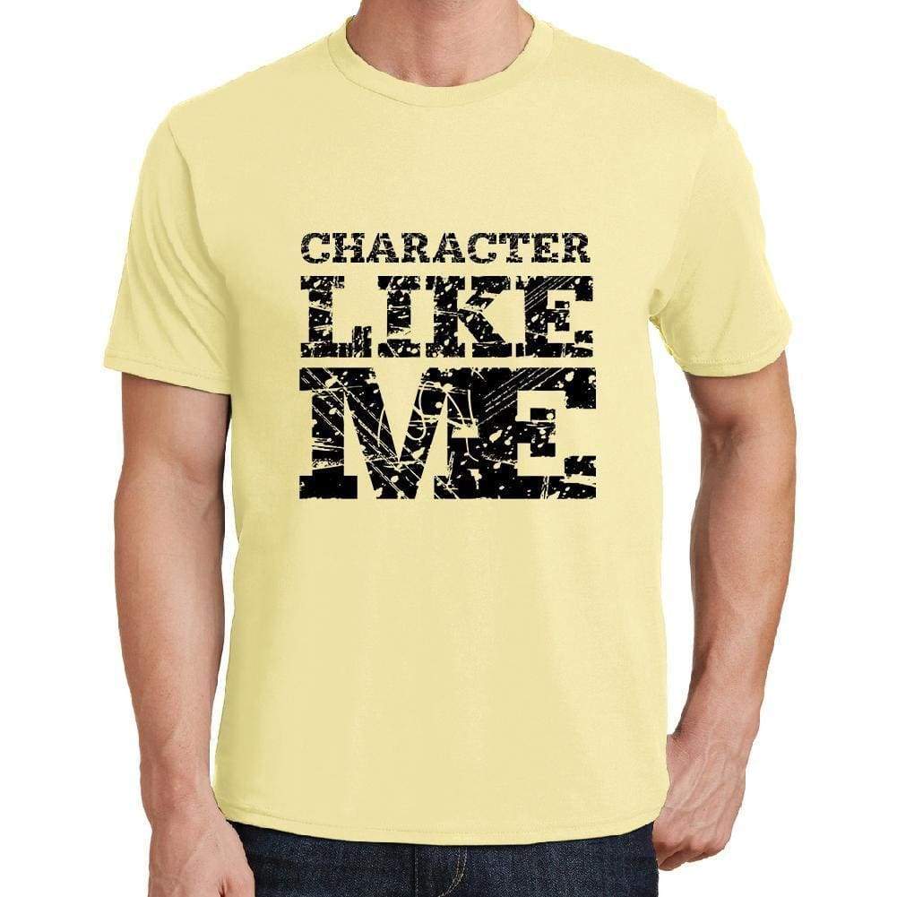 Character Like Me Yellow Mens Short Sleeve Round Neck T-Shirt 00294 - Yellow / S - Casual