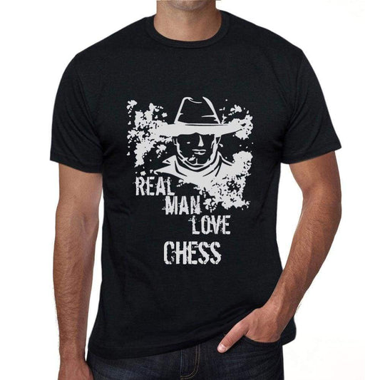 Chess Real Men Love Chess Mens T Shirt Black Birthday Gift 00538 - Black / Xs - Casual