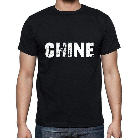 Chine Mens Short Sleeve Round Neck T-Shirt 5 Letters Black Word 00006 - Casual