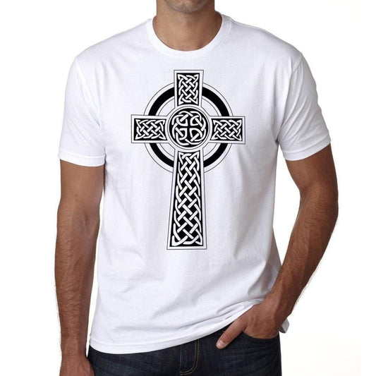 Circle Tribal Tattoo Mens White Tee 100% Cotton 00162