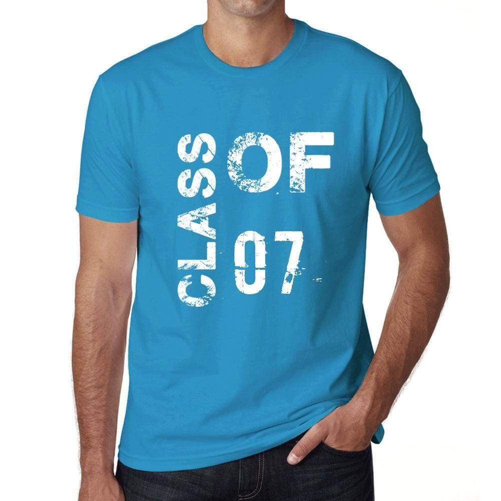 Class Of 07 Grunge Mens T-Shirt Blue Birthday Gift 00483 - Blue / Xs - Casual