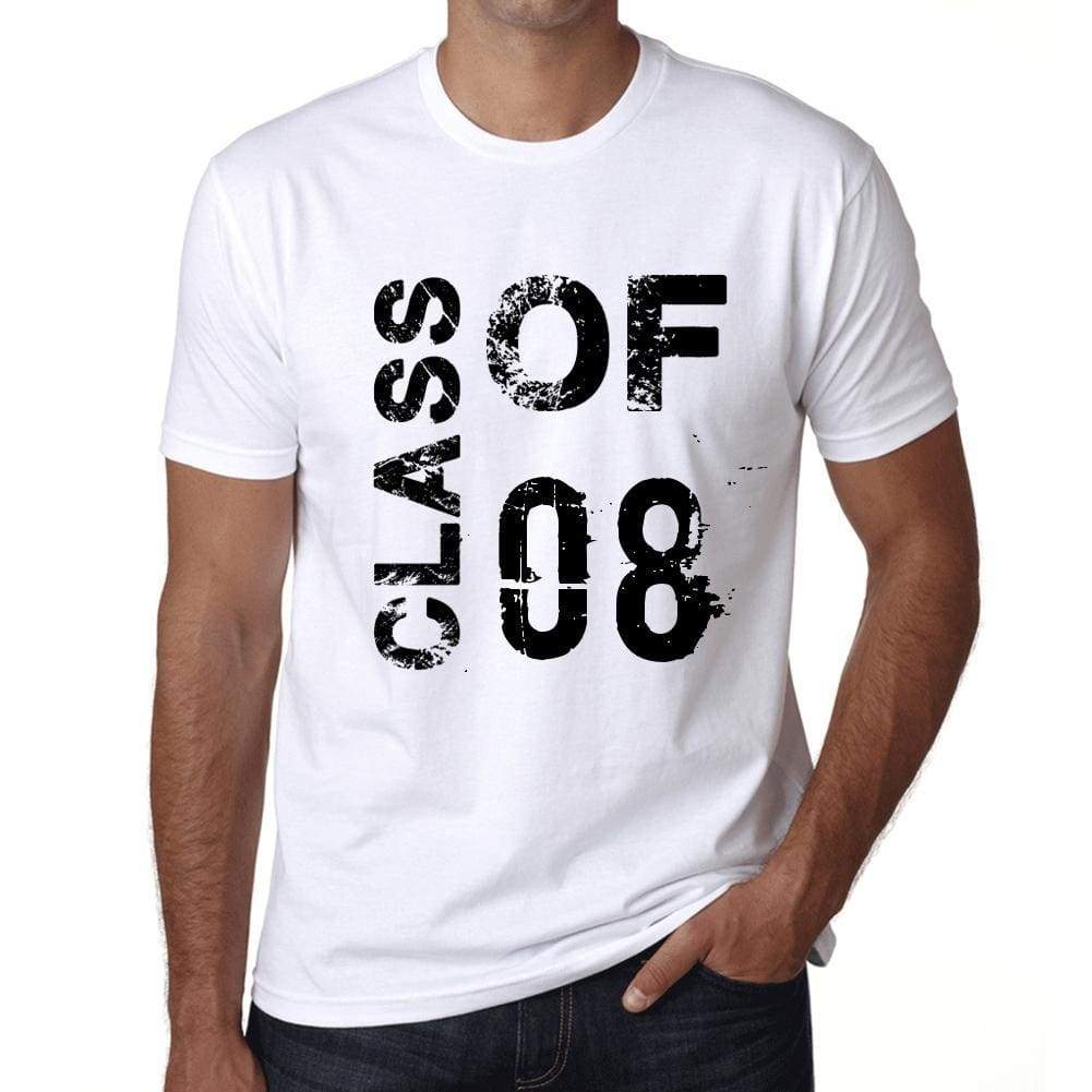 Class Of 08 Mens T-Shirt White Birthday Gift 00437 - White / Xs - Casual