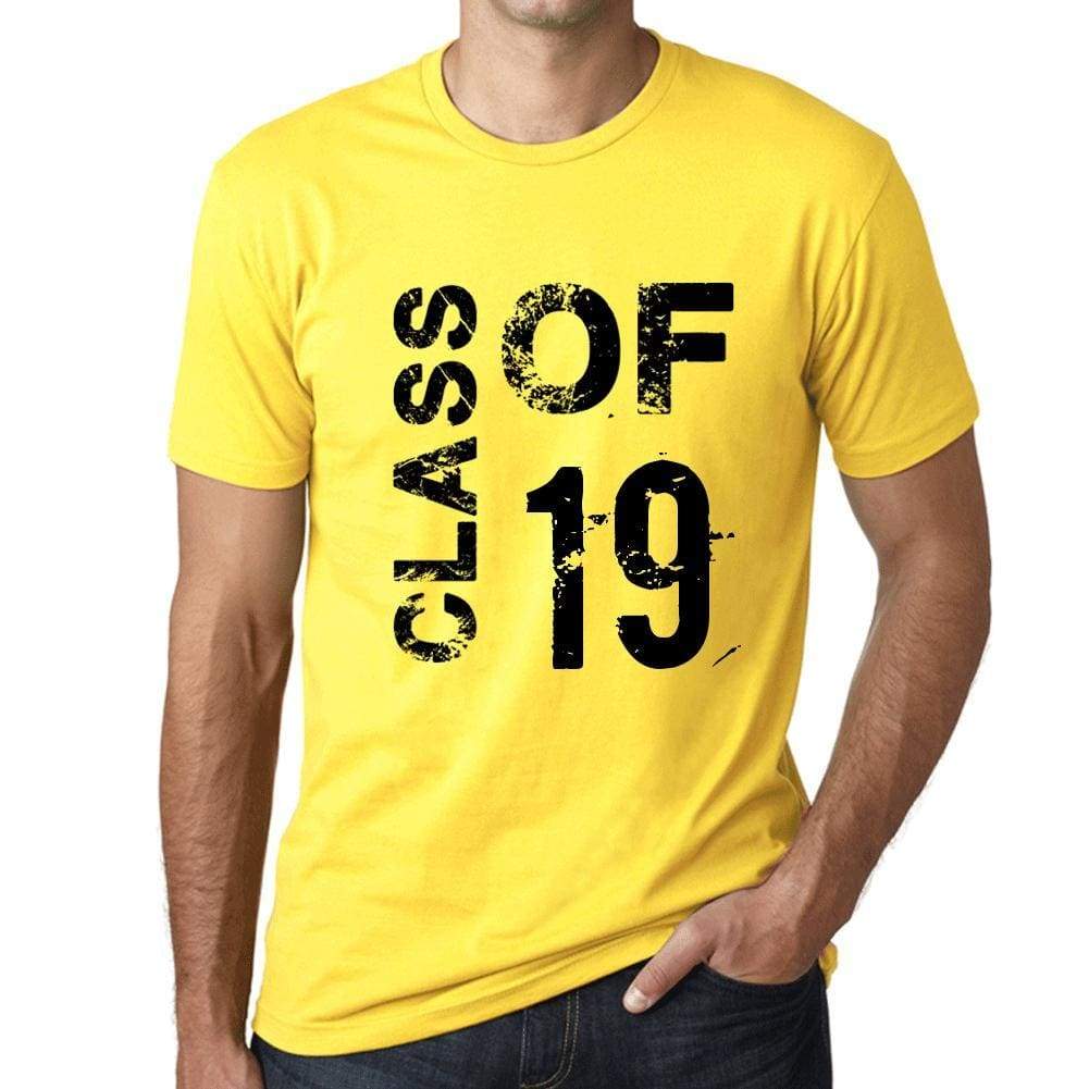 Class Of 19 Grunge Mens T-Shirt Yellow Birthday Gift 00484 - Yellow / Xs - Casual