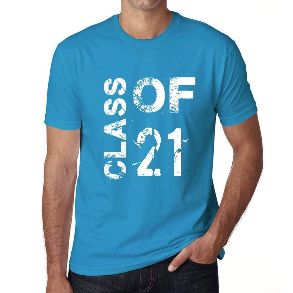 Class Of 21 Grunge Mens T-Shirt Blue Birthday Gift 00483 - Blue / Xs - Casual