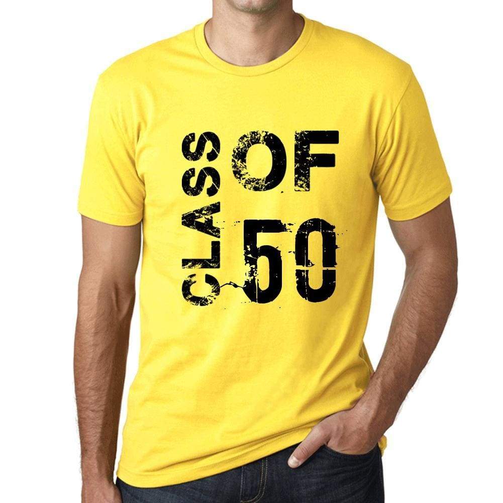 Class Of 50 Grunge Mens T-Shirt Yellow Birthday Gift 00484 - Yellow / Xs - Casual