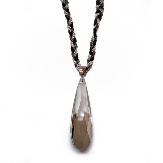 Collier Sautoir Chaînes Multicolores Pendentif Pierre Fantaisie - Collier