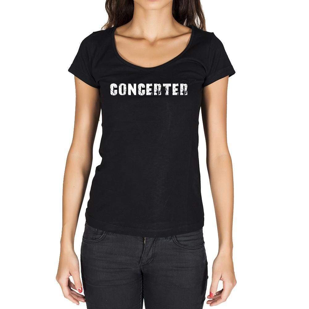 Concerter French Dictionary Womens Short Sleeve Round Neck T-Shirt 00010 - Casual