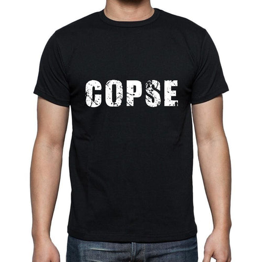 Copse Mens Short Sleeve Round Neck T-Shirt 5 Letters Black Word 00006 - Casual