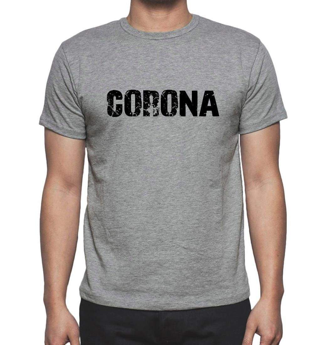 Corona Grey Mens Short Sleeve Round Neck T-Shirt 00018 - Grey / S - Casual