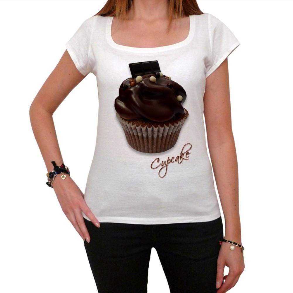 Cupcake Dark Chocolate Womens Short Sleeve Scoop Neck Tee 00152