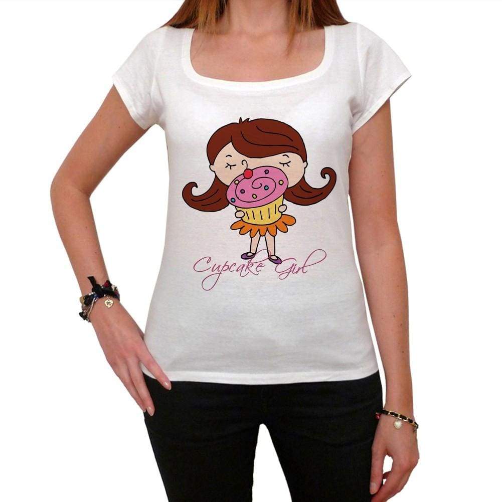 Cupcake Girl Womens Short Sleeve Scoop Neck Tee 00152