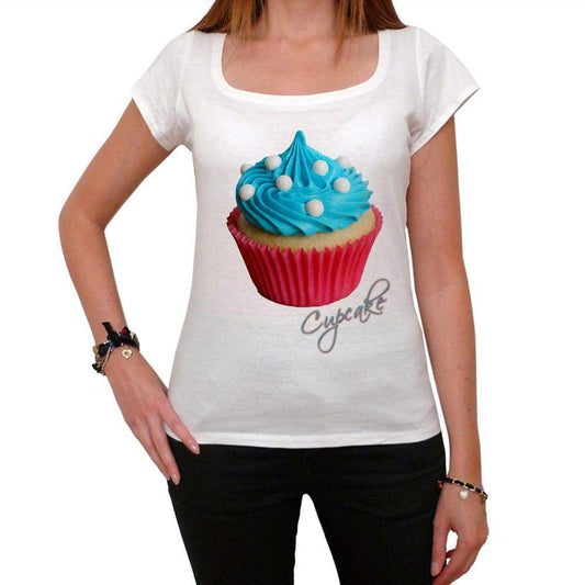 Cupcake Pearlblue Womens Short Sleeve Scoop Neck Tee 00152