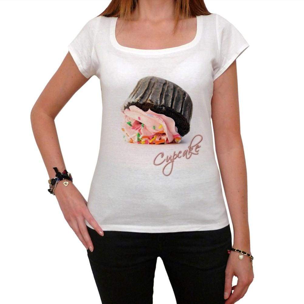 Cupcake Pink Candy Chocolate Womens Short Sleeve Scoop Neck Tee 00152