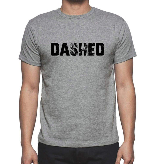 Dashed Grey Mens Short Sleeve Round Neck T-Shirt 00018 - Grey / S - Casual