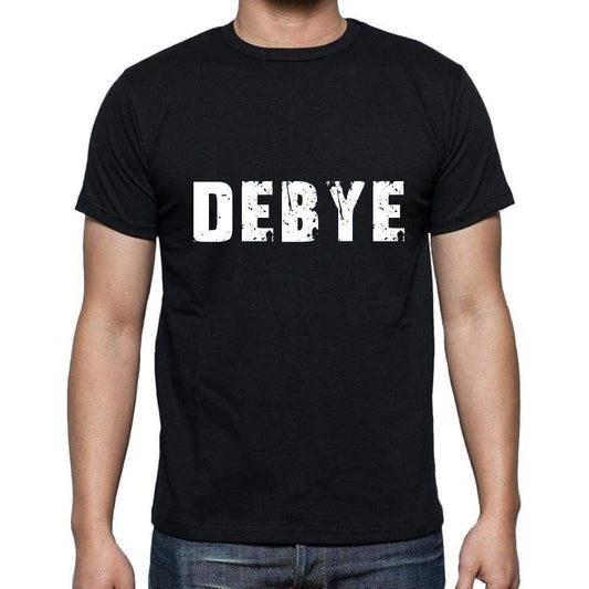 Debye Mens Short Sleeve Round Neck T-Shirt 5 Letters Black Word 00006 - Casual