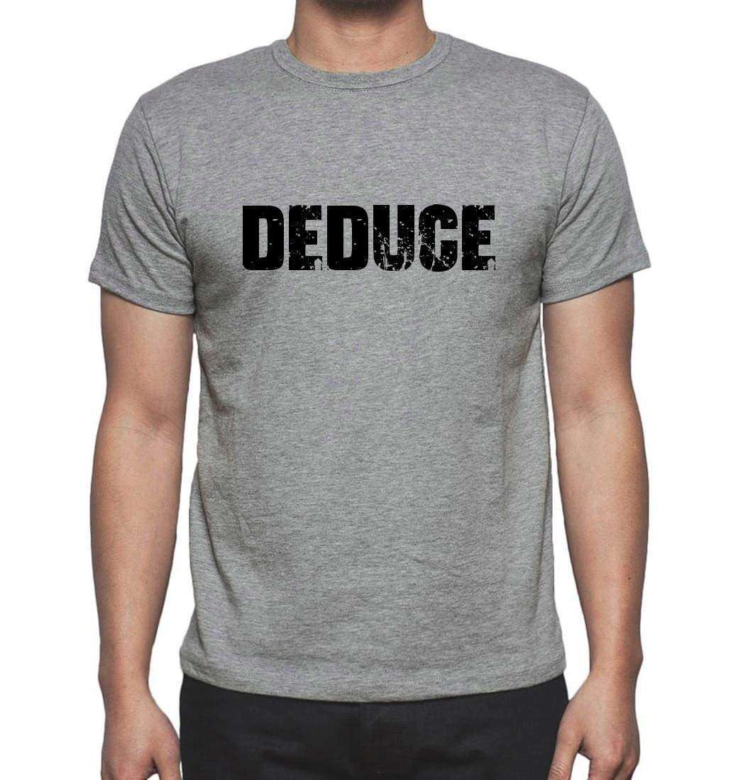 Deduce Grey Mens Short Sleeve Round Neck T-Shirt 00018 - Grey / S - Casual