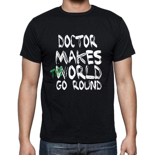 Doctor World Goes Round Mens Short Sleeve Round Neck T-Shirt 00082 - Black / S - Casual