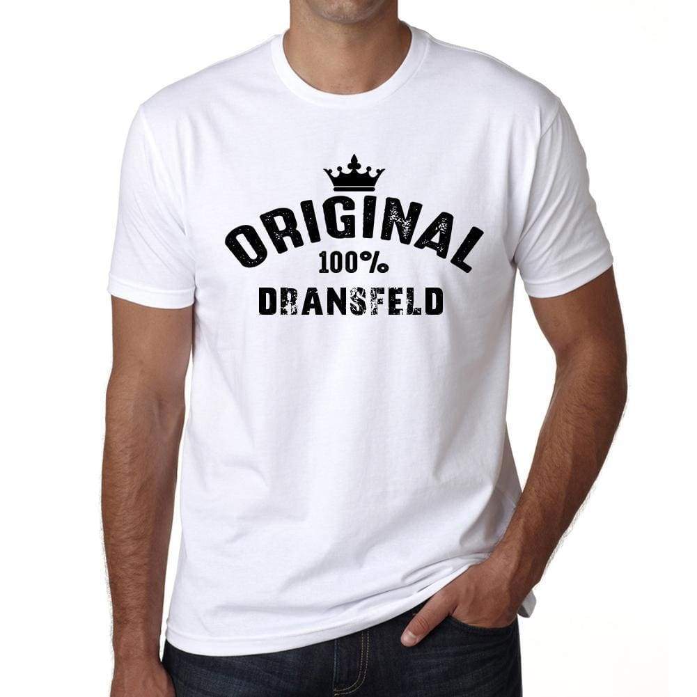 Dransfeld 100% German City White Mens Short Sleeve Round Neck T-Shirt 00001 - Casual