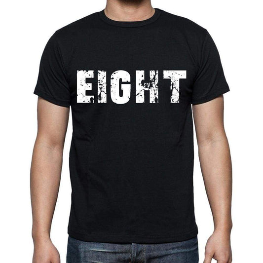 Eight Mens Short Sleeve Round Neck T-Shirt Black T-Shirt En