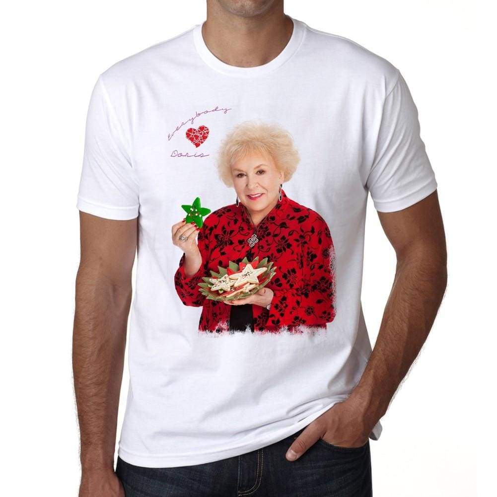 Everybody Love Doris Roberts Mens White Tee 100% Cotton 00258