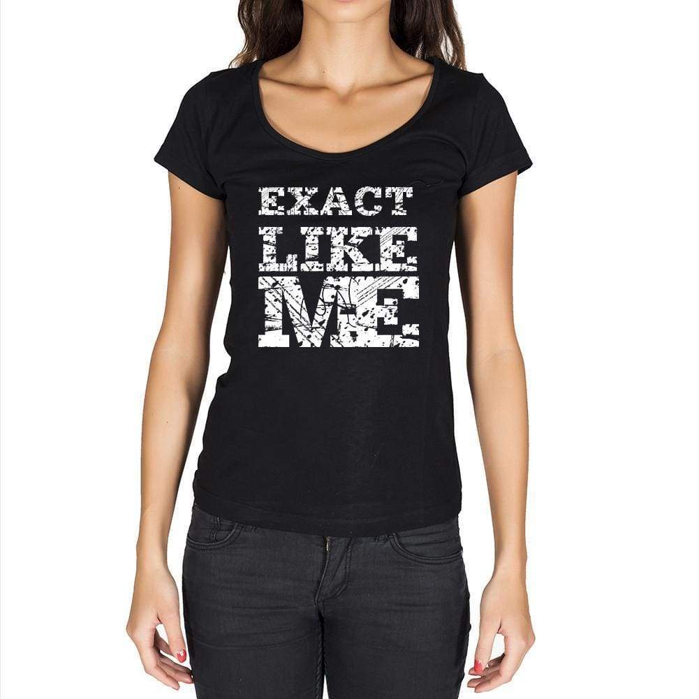 Exact Like Me Black Womens Short Sleeve Round Neck T-Shirt 00054 - Black / Xs - Casual