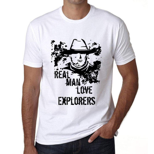 Explorers Real Men Love Explorers Mens T Shirt White Birthday Gift 00539 - White / Xs - Casual