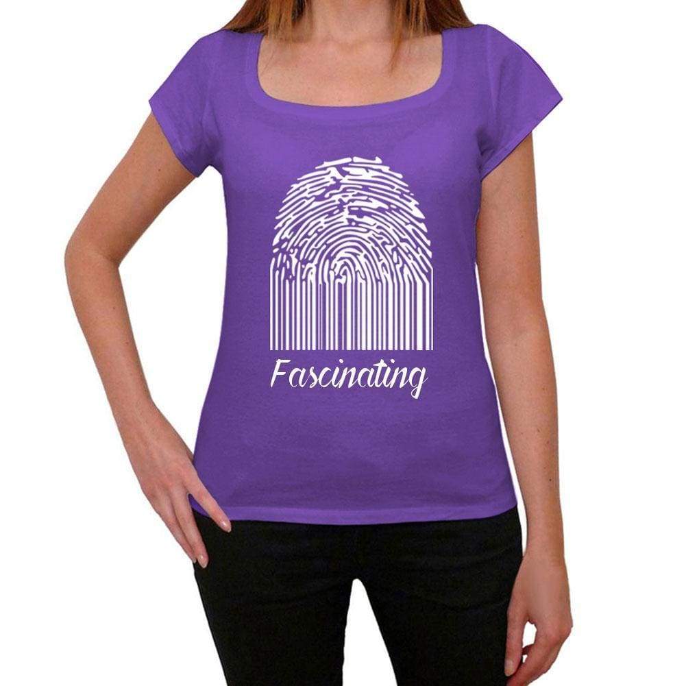 Fascinating Fingerprint Purple Womens Short Sleeve Round Neck T-Shirt Gift T-Shirt 00310 - Purple / Xs - Casual